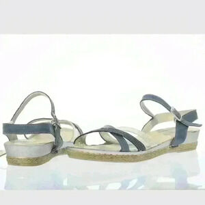 Womens Lasocki Blue Gray flat sandals